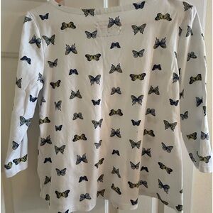 CHARTER CLUB BUTTERFLIES TOP SIZE M